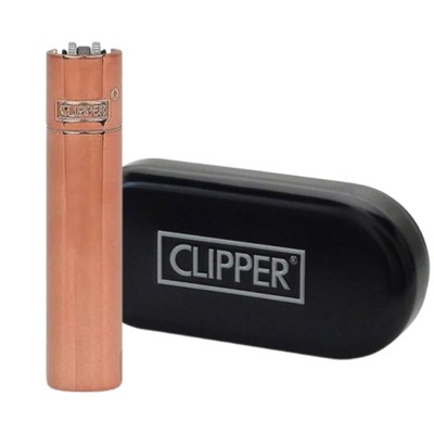 ZAPALNICZKA METALOWA CLIPPER DARK ROSE GOLD + ETUI