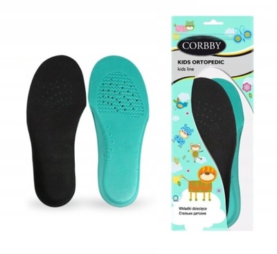 Wkładki do butów dla dzieci ortopedyczne profilowane Corbby Kids 29-31