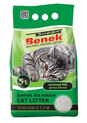 Żwirek Super Benek Zielony Las 5 l