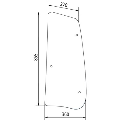 VENTANAS LATERAL IZQUIERDA DEUTZ-FAHR, LAMBORGHINI 04413487  