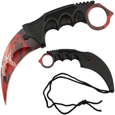 PRAWDZIWY NÓŻ KARAMBIT CS:GO NECK KNIFE COUNTER STRIKE INFERNO