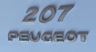 INSCRIPCIÓN EMBLEMA PEUGEOT 207  