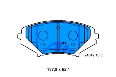 Ate тормозные колодки тормозные mazda rx-8 1.3 08.03-06.12 at + набор водителя #29 фото №1
