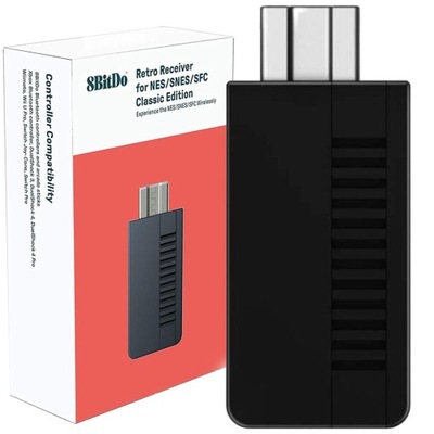 Bezprzewodowy odbiornik Bluetooth 8BitDo dla NES/SNES/SFC, Adapter Retro