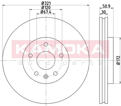 DISCO DE FRENADO OPEL INSIGNIA 08- PARTE DELANTERA RUEDAS 17  