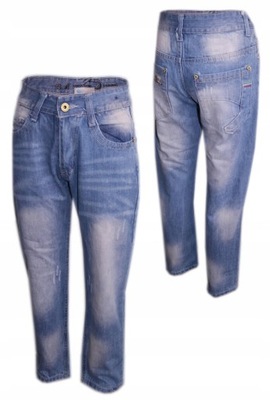 Spodnie jeansowe chłopięce jeansy 152-158