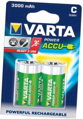 AKUMULATORY VARTA R14 C 3000mAh READY2USE 2SZT