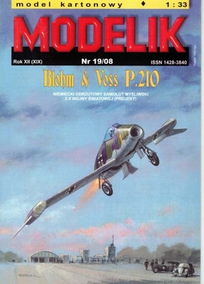 Modelik nr 19/08 Blohm i Voss P. 210