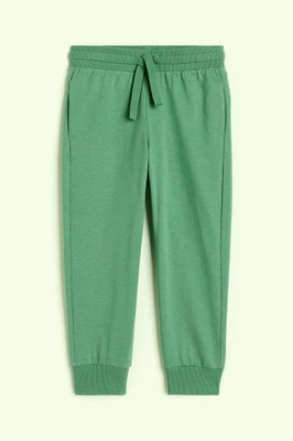 NOWE H&M spodnie dresowe cienkie zielone 122