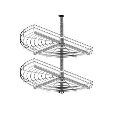 Kosz półka obrotowa 1/2 LAKIER SREBRNY NOVA fi600