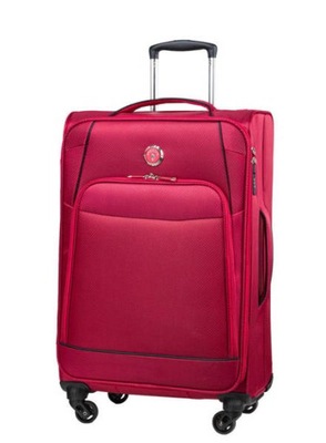 Średnia walizka PUCCINI EM50450B czerwona miękka