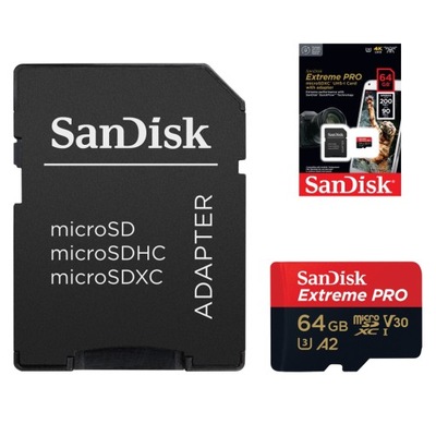 Karta Sandisk micro SD Extreme Pro 64GB 200MB/s