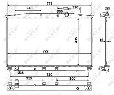 NRF 53942 CHLODNICA, SISTEMA DE REFRIGERACIÓN DEL MOTOR  