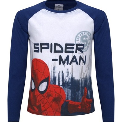 Bluzka Spiderman niebieska 128
