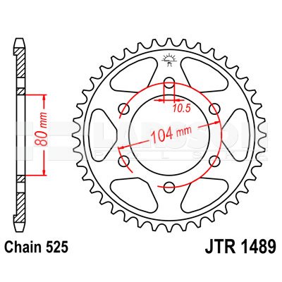 ЗУБЧАТКА ЗАДНЯЯ JT 42-ZĘBY ZX-10R 1000 2004-2016