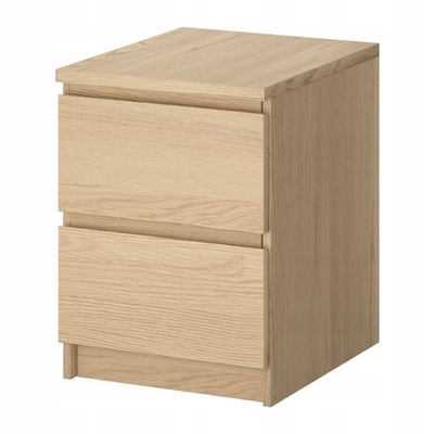 IKEA komoda 2 szuflady MALM dąb