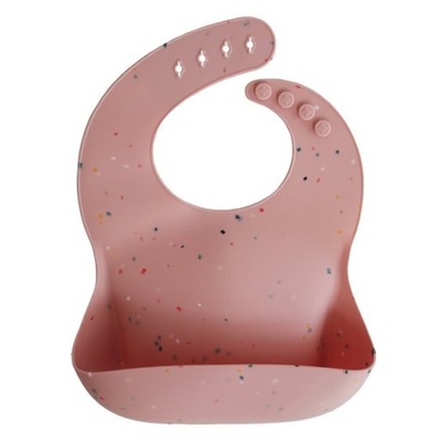 Mushie: śliniak silikonowy Powder Pink Confetti