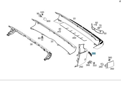 Отражатель бампера задняя левый mercedes sprinter 907 910 фото №1