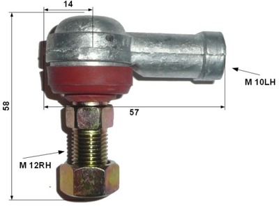 END ROD MODIFICATIONS GEAR LH TOYOTA NR 12  