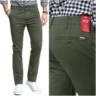 Męskie spodnie chinosy Levi's 502 TRUE CHINO W28 L32