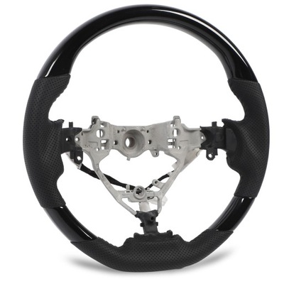 HYDRO DIP GLOSS BLACK HEATED STEERING WHEEL NAPPA  