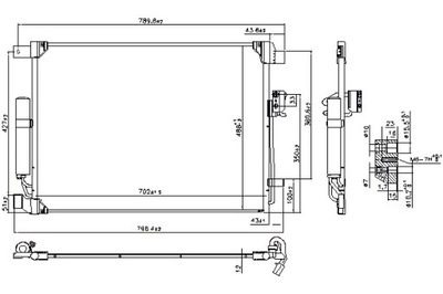 NISSENS CONDENSADOR DE ACONDICIONADOR NISSAN NP300 NAVARA 2.3D 01.15-  