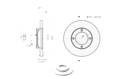 DISKAI STABDŽIŲ 2SZT. DAIHATSU HIJET 1.0-1.4D 12. 