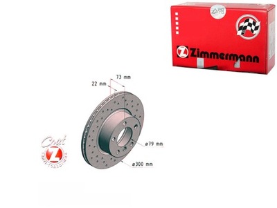 DISCS BRAKE 2 PCS. BMW 1 F20 11-PRZOD ZIMMERMAN  