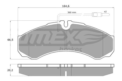 TOMEX BRAKES TRINKELĖS STABDŽIŲ RENAULT MASCOTT 99-04 PRIEK. GAL. 