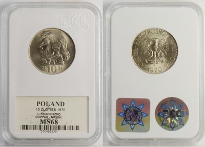 CT. 10 ZŁOTYCH 1970 TADEUSZ KOŚCIUSZKO MS68 23.04