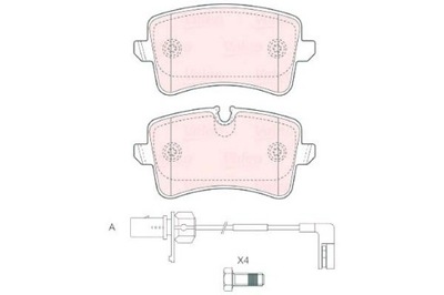 Valeo тормозные колодки тормозные audi a4 avant rs4 quattro фото №1