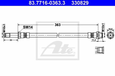 ПАТРУБОК HAM. ELAST. DB P.- T. SPRINTER 95- 06 LE- PR