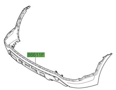 Hyundai santa fe 2016-2018 бампер задняя dół фото №1