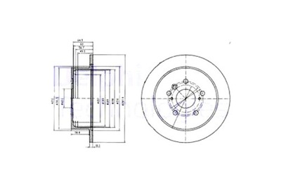 DELPHI DISCOS DE FRENADO 2 PIEZAS PARTE TRASERA LEXUS RX TOYOTA HARRIER HIGHLANDER  