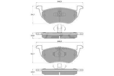 TOMEX BRAKES ZAPATAS DE FRENADO FORD MAVERICK 01-07 PARTE TRASERA  