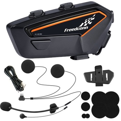 INTERKOM PARA MOTOCICLETA FREEDCONN F1 V2 EUROPA BLUETOOTH 5.2 POLACO LEKTOR  