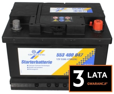 АКУМУЛЯТОР VARTA CARTECHNIC 12V 53AH 470A P+ RAD-OM