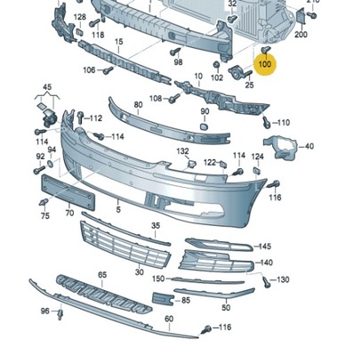 ШАЙБА НОМЕРА НОМЕРА ПЕРЕД VW PHAETON 3D 2011-2016 3D0807287K