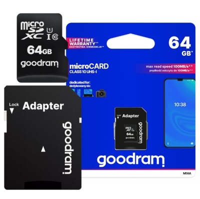 Karta pamięci MicroCARD adapter 64GB 100MB/s