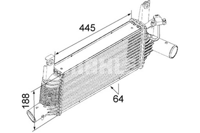 MAHLE ИНТЕРКУЛЕР РАДИАТОР ВОЗДУХА DOLOTOWEGO NISSAN NP300 NP300