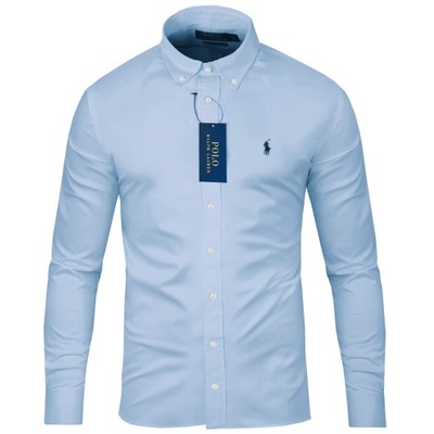 Koszula Polo Ralph Lauren Męska M-XXL SLIM FIT Błękit Roz.L