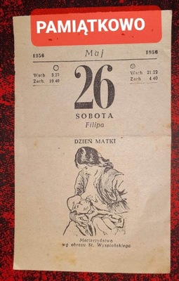 Kartka z kalendarza 1956