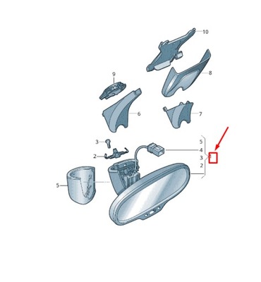 Audi a7 sportback 4k interior rear вид mirror 8w0857511f9b9 фото №1