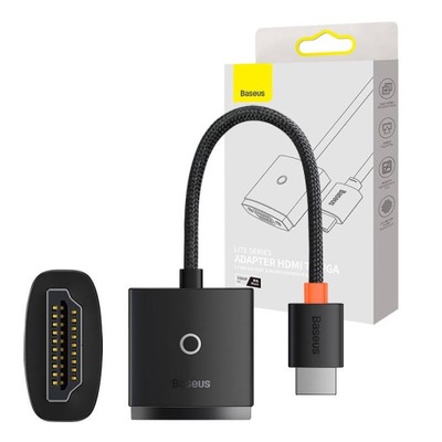 ADAPTER HDMI Z KABLEM DO VGA BASEUS Z AUDIO UNIWERSALNY KOMPATYBILNY TRWAŁY