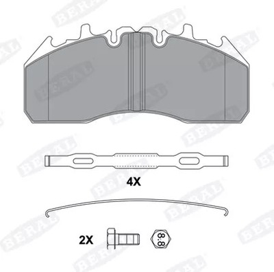 BERAL BCV29174TK КОМПЛЕКТ КОЛОДОК ТОРМОЗНЫХ, ТОРМОЗА TARCZOWE BCV29174TK