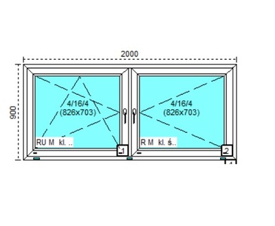 Tanie okno PCV RU R Białe 200x90