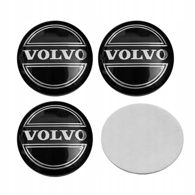 VOLVO LOGOTIPO PEGADURA EMBLEMA 56MM ALUMINIO 4 PIEZAS  