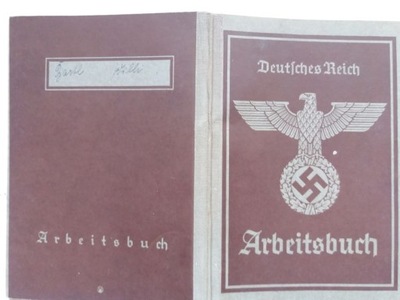 książeczka pracy Arbeitsbuch, 1941 Trzecia Rzesza