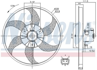 VENTILADOR CHLODZENIE DEL MOTOR 85782  