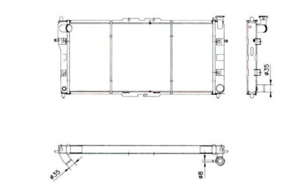 Nrf радиатор mazda 626 1,8/2,0 фото №1